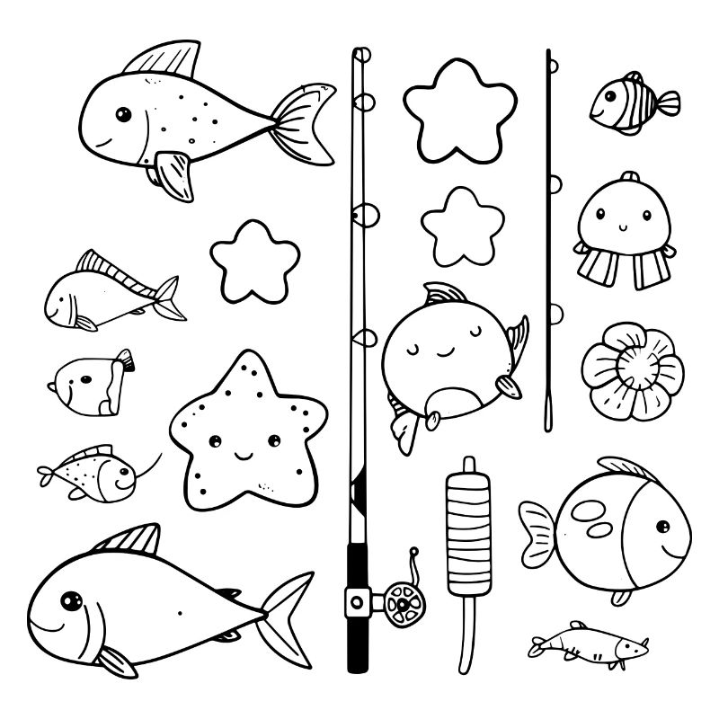 Fischen Comic Stil
