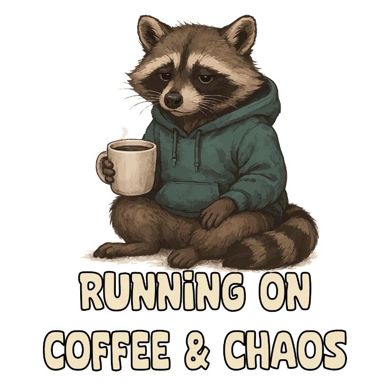  Waschbär mit Kaffee