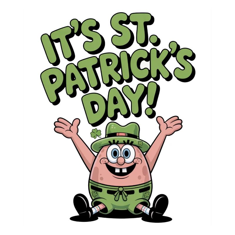 Green Star Fish St Patrick Design