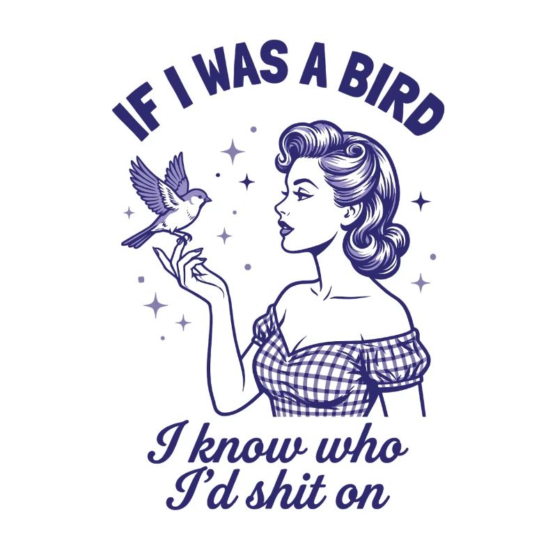 Echte Rache Vogel Retro Statement