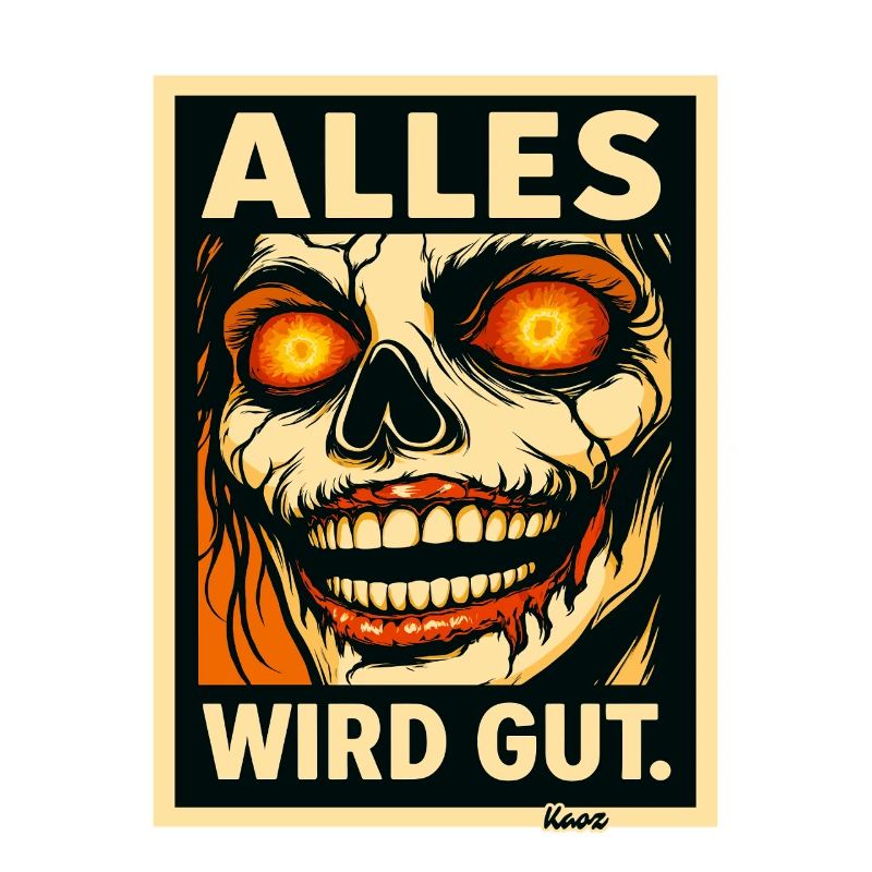 Alles Wird Gut Skull Portrait