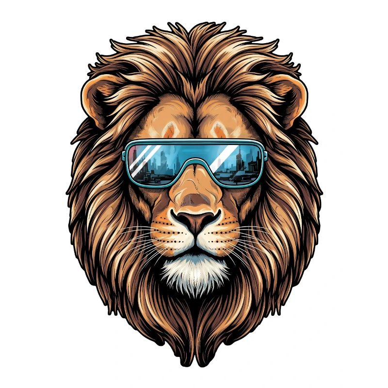 Löwe mit Sonnenbrille