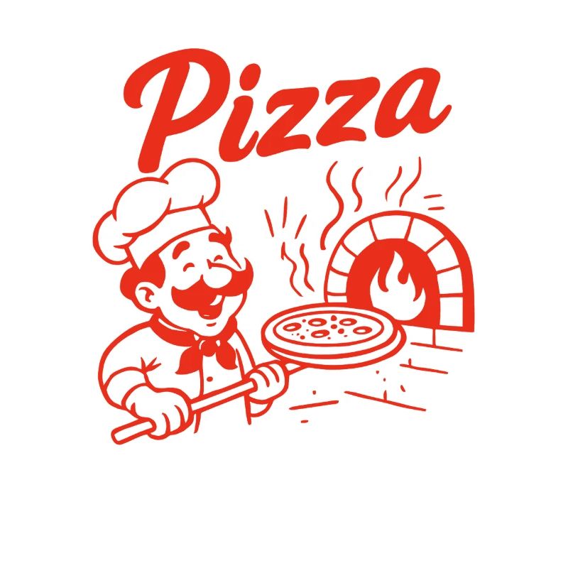 Pizzabäcker Retro Design