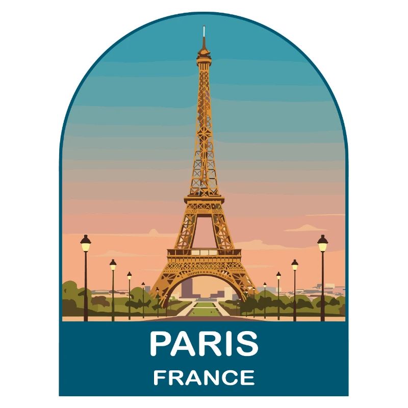Paris, Frankreich Eiffelturm Vintage-Reiseplakat