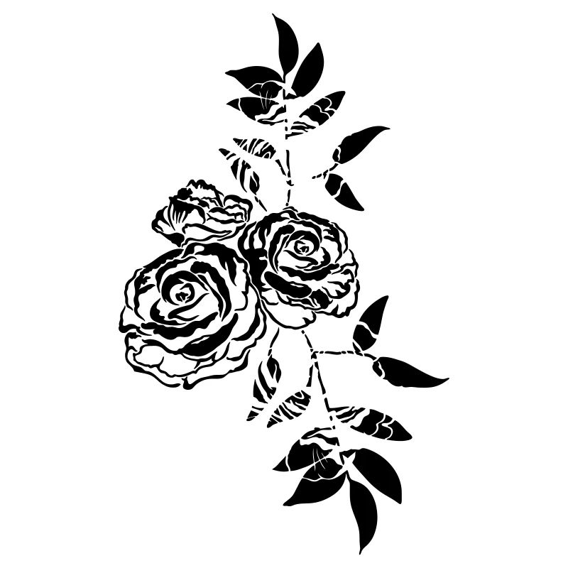 Fleurs de rose Feuilles