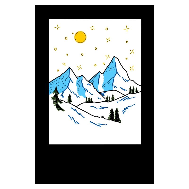 Mountain landscape in sunlight