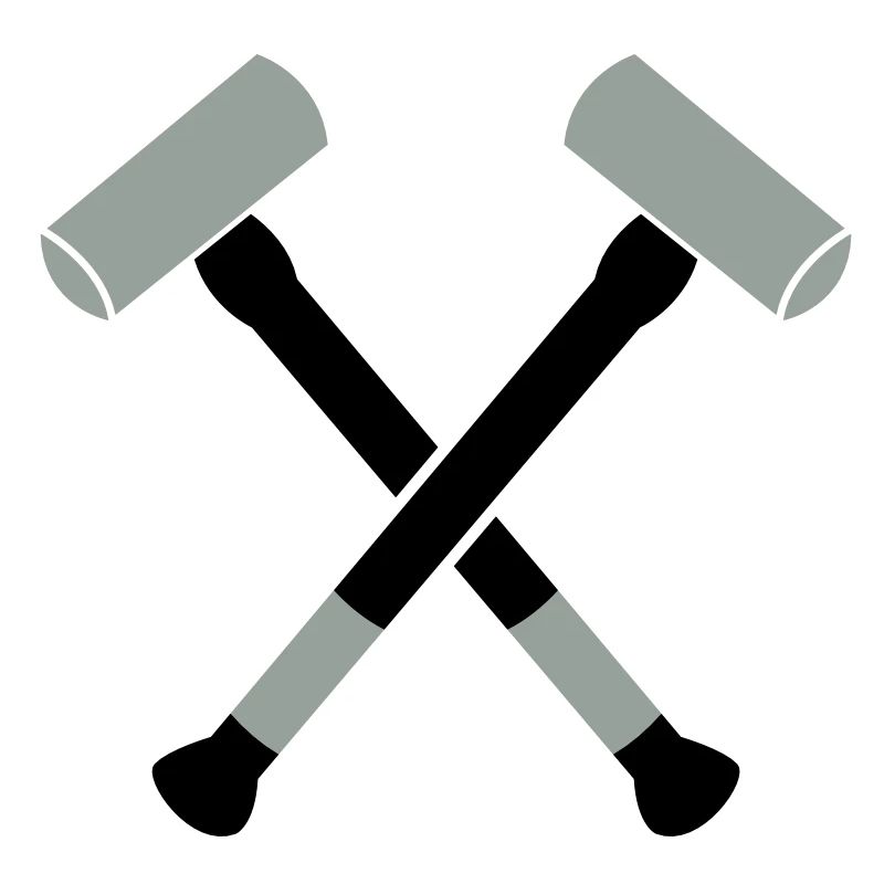 double sledgehammer hammers crossed