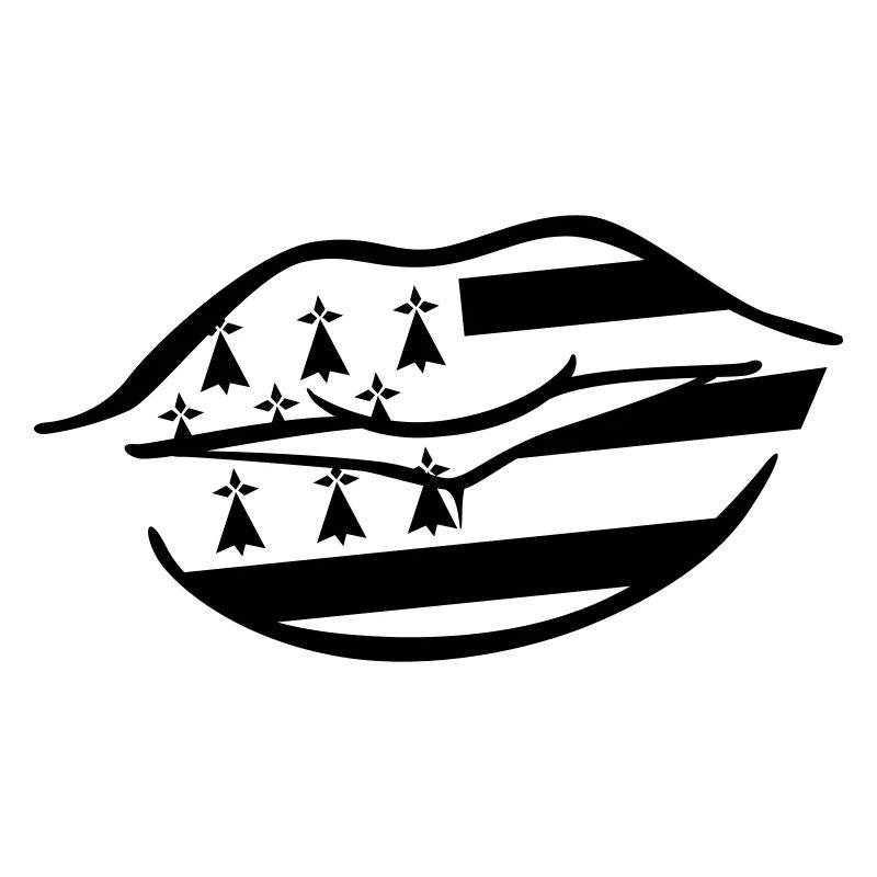 große Küsse Lippen Breton