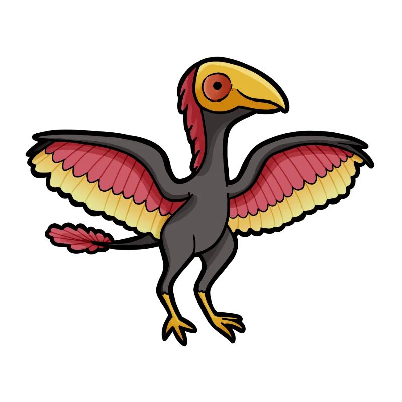 Cute Archaeopteryx, Dino, Dinosaur