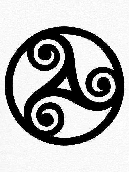 triskelion celtic symbol in tattoo tribal style