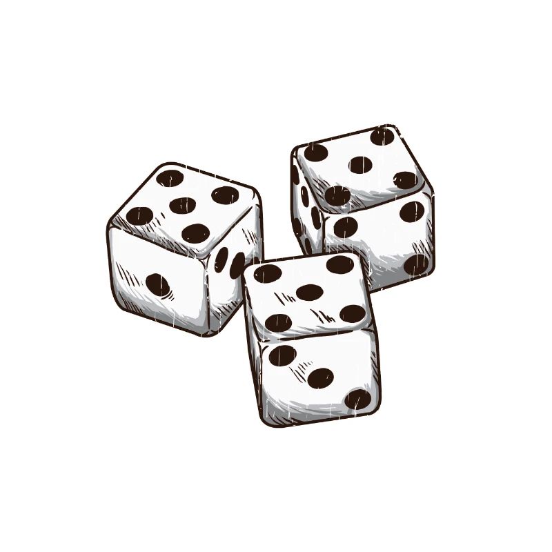 three dice
