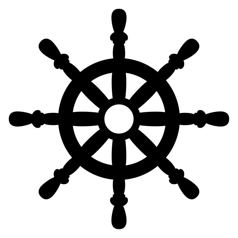 Symbole nautique vecteur bateau roue de commande Conception
