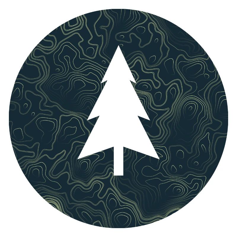 Pine tree mountain reliefs