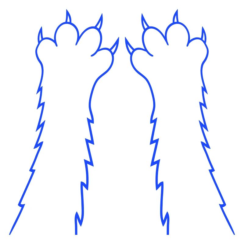 Chats, griffes, pattes, pattes, griffes acérées, grattage