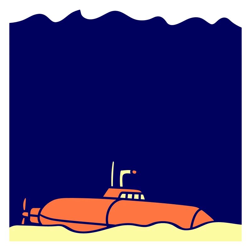Submarine sunk ground grounded