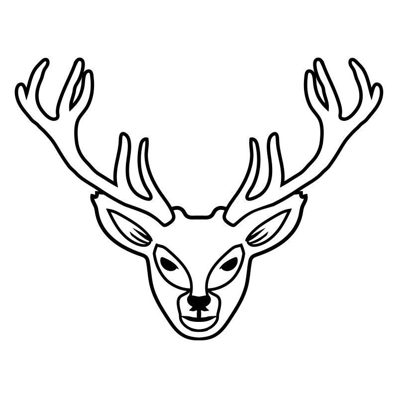 bois mignon de cerf de mur de visage mignon