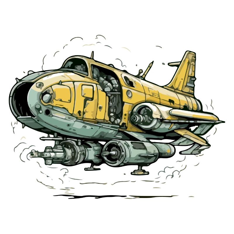 Allgemeines Flugzeug gelb