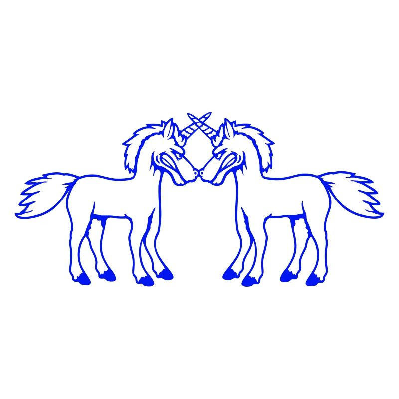 2 Unicorns Fight Evil Angry Attack Duel Team