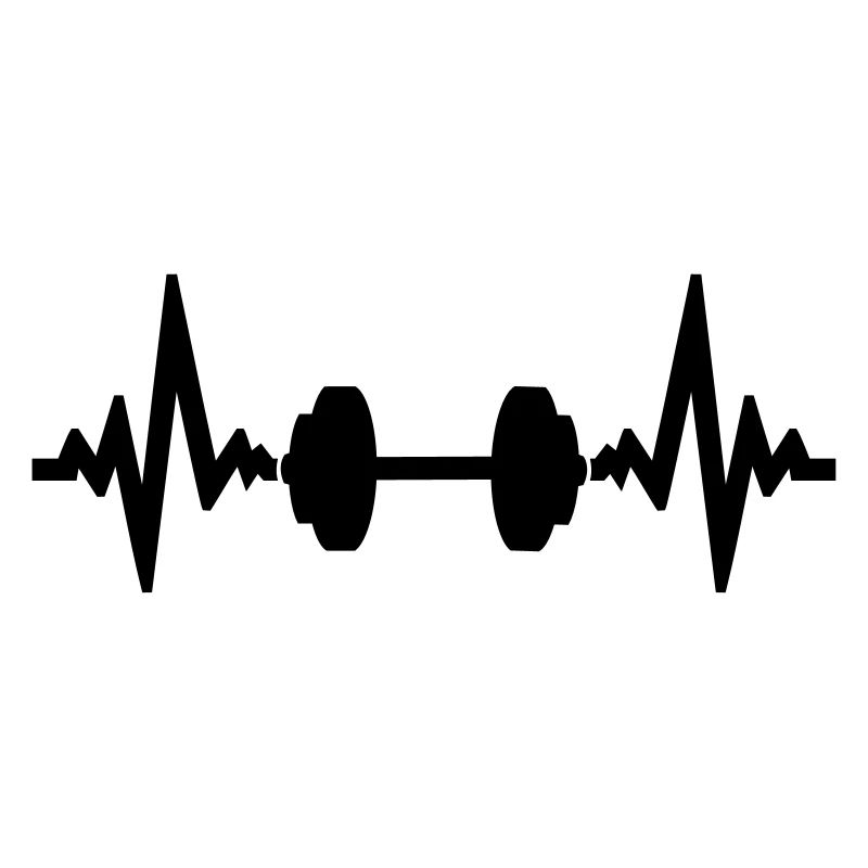 puls frequenz hantel cool design herzschlag train