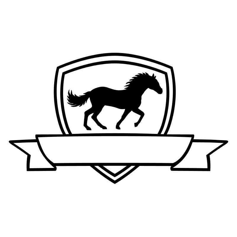 Pferd Banner Wappen Schild