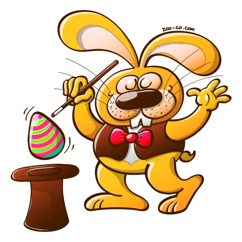 Lapin de Pâques de magicien