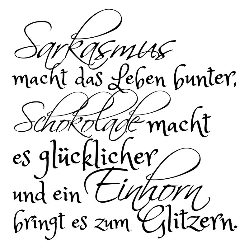 Sarkasmus, Schokolade und ein Einhorn...