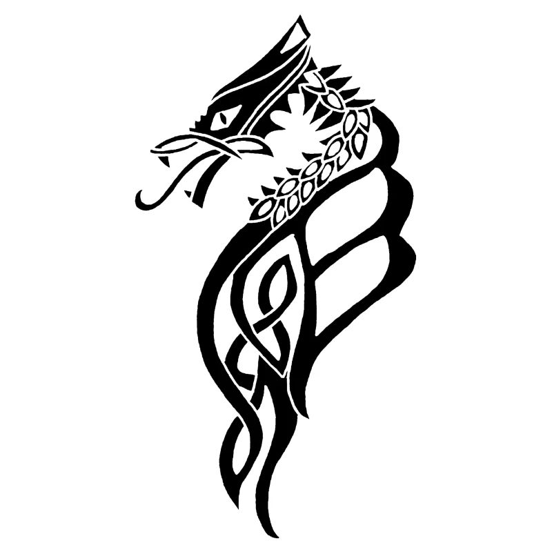 Großer Schwarzer keltischer Drache