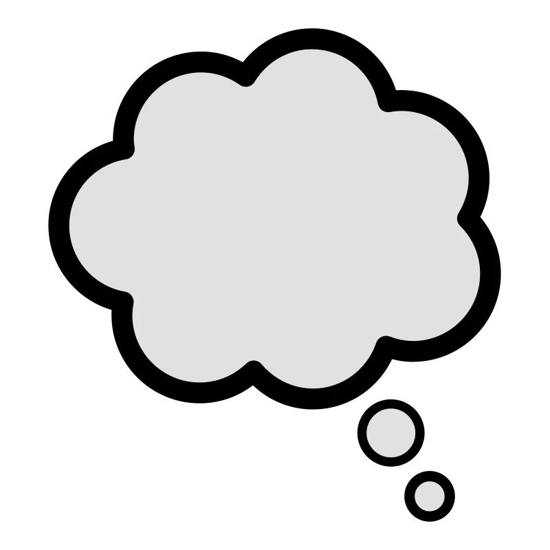 Thinking, thought, cloud, bubble