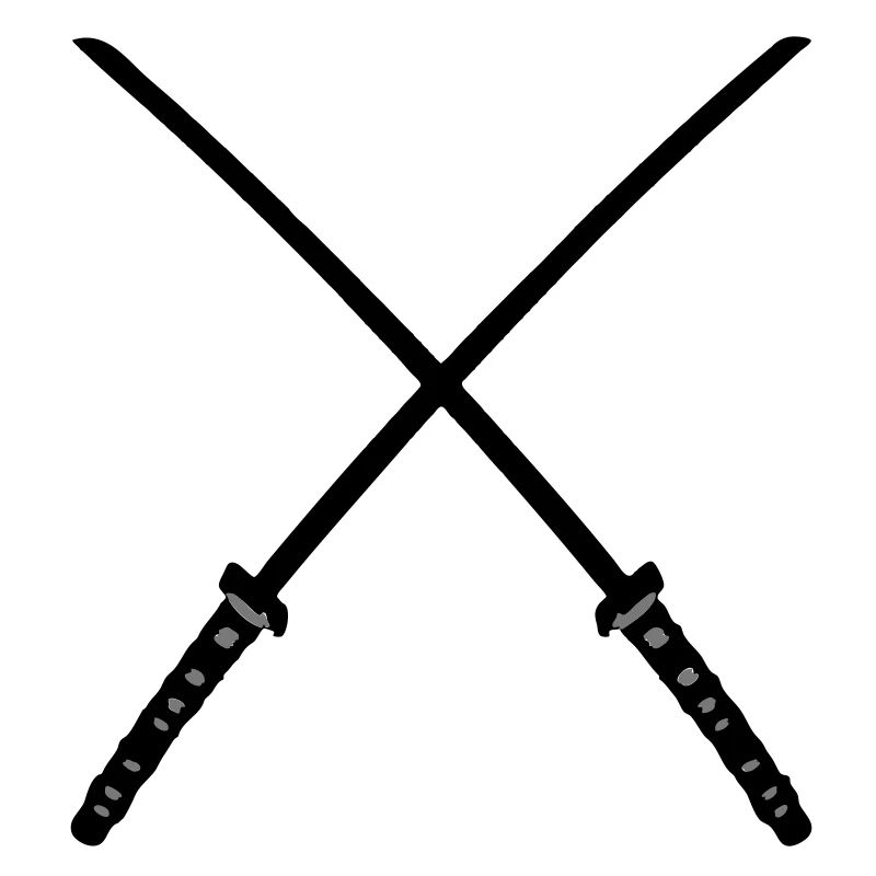 Katana Samurai épées croisées