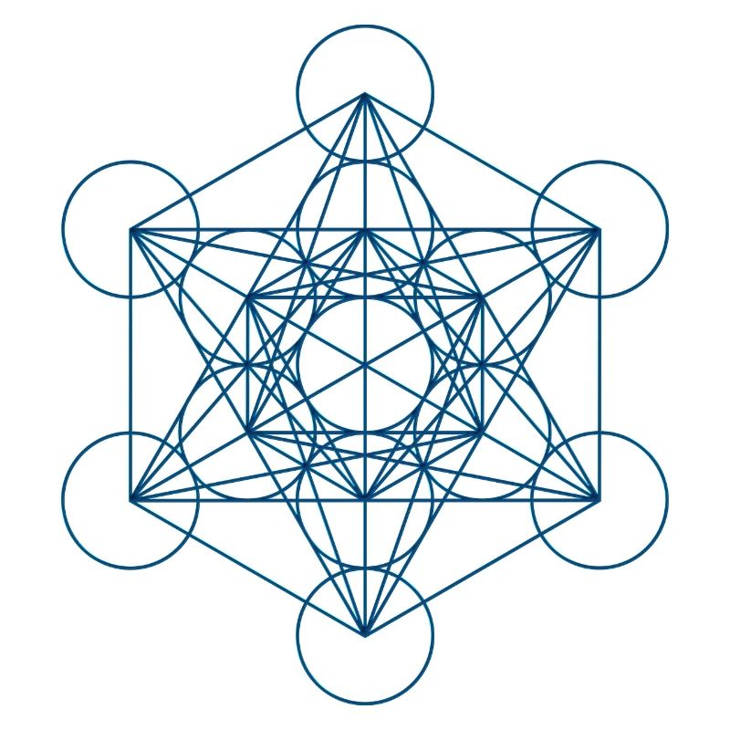Le cube de Metatron - bleu