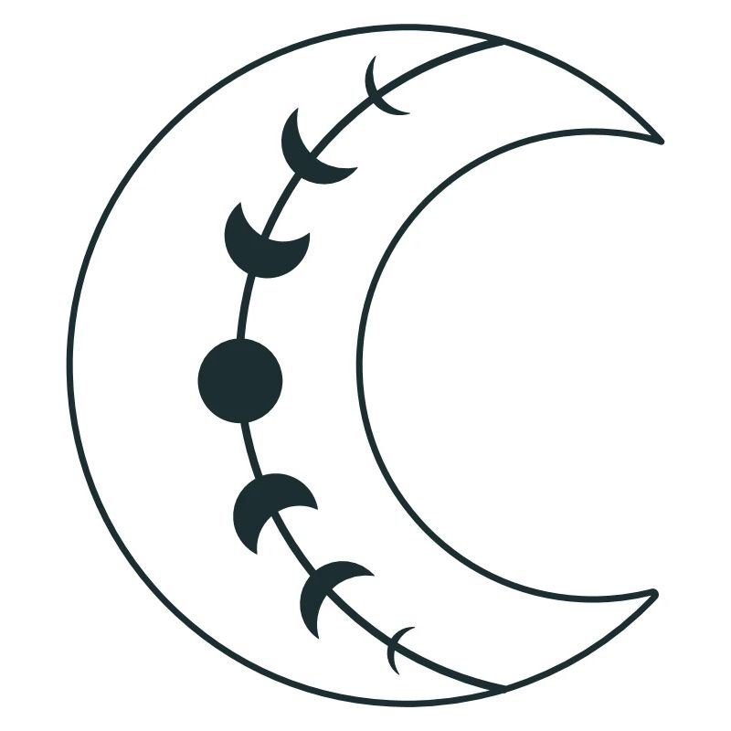 Große einzelne BOHO-Halbmondphasen