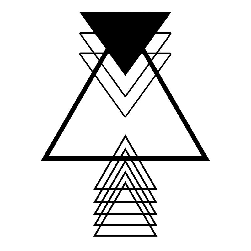 Triangle Minimalist Shape Modern Geometry Black