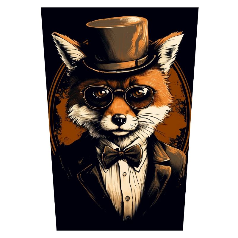 Fuchs mit Hut und Brille