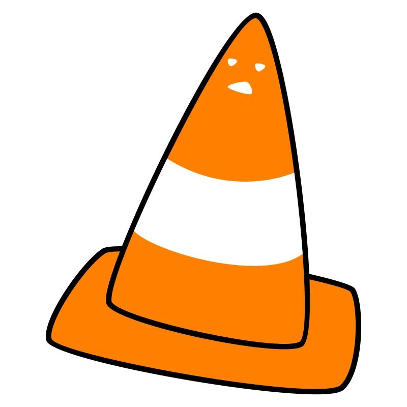 cône de signalisation avec visage
