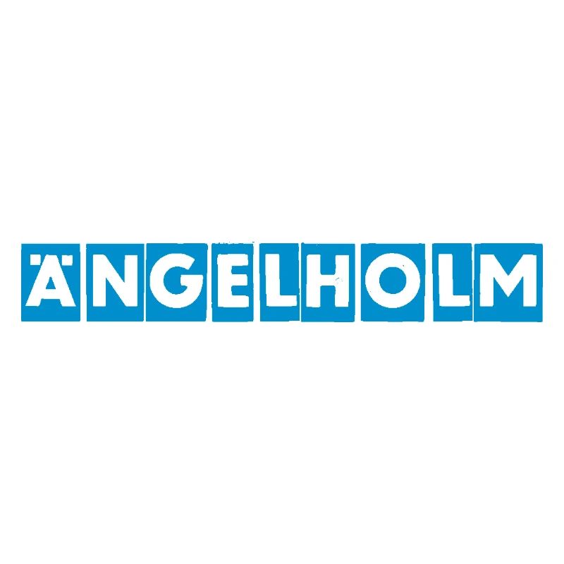 Angelholm Blue Block Text Tee