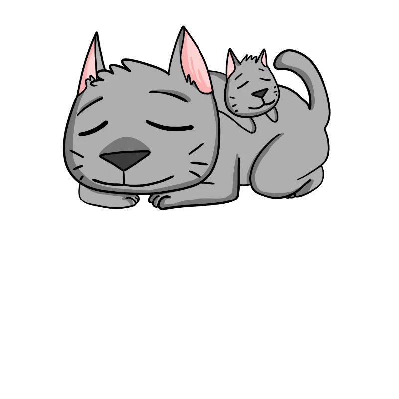 Chat avec bébé chat
