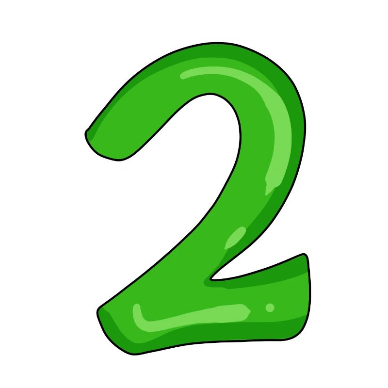 Two - 2 - Number Number