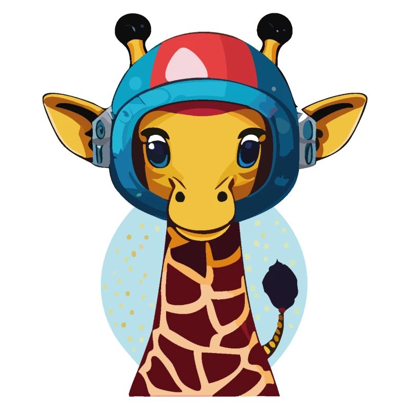 Girafe de l’espace avec casque