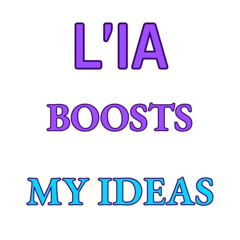 AI boosts my ideas – bold neon typography
