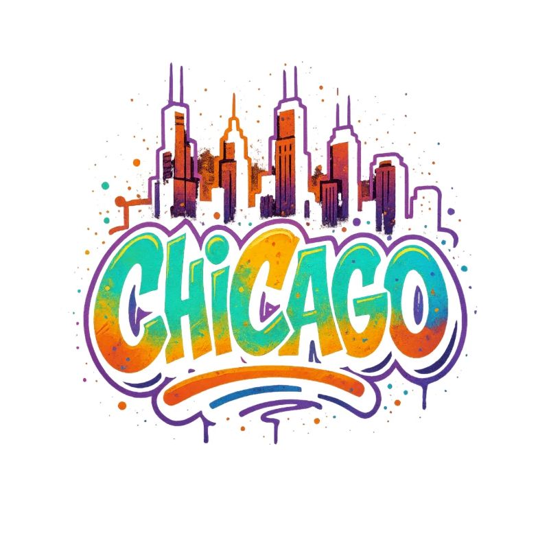 Chicago Graffiti Skyline