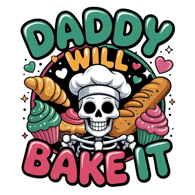 Daddy Will Bake It Skull Chef