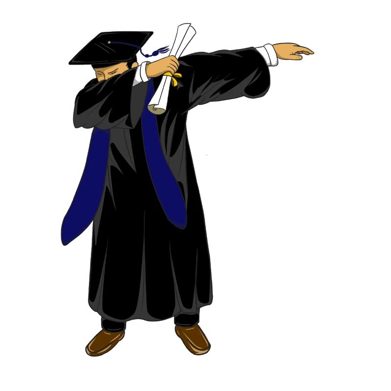 Dabbing Graduation Class 2026 Navy Blue Uniform