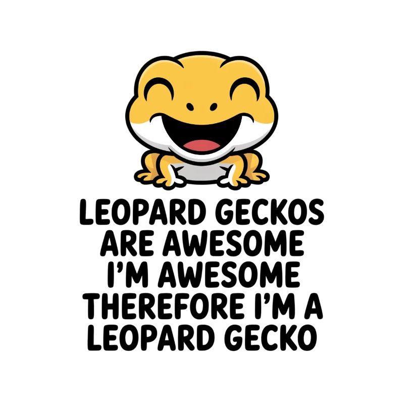 Cheerful Leopardgecko Meme on Black