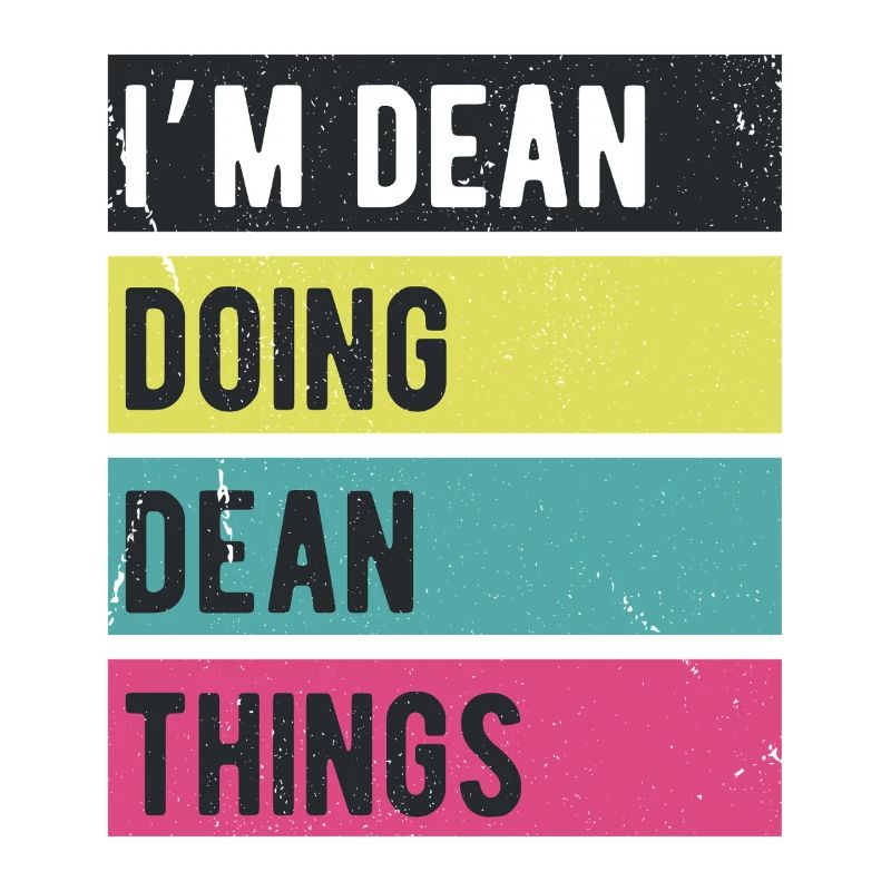 Ich bin Dean Mache Dean Dinge Retrofarben