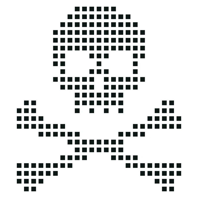 Pixel Skull Crossbones