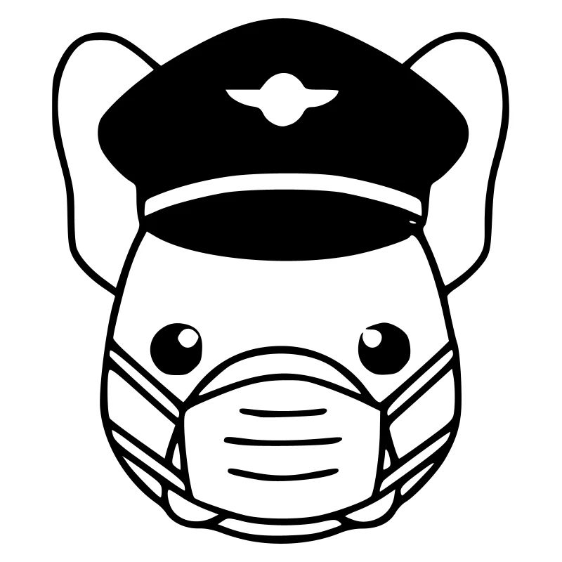 Frenchie Pilot Mask Black