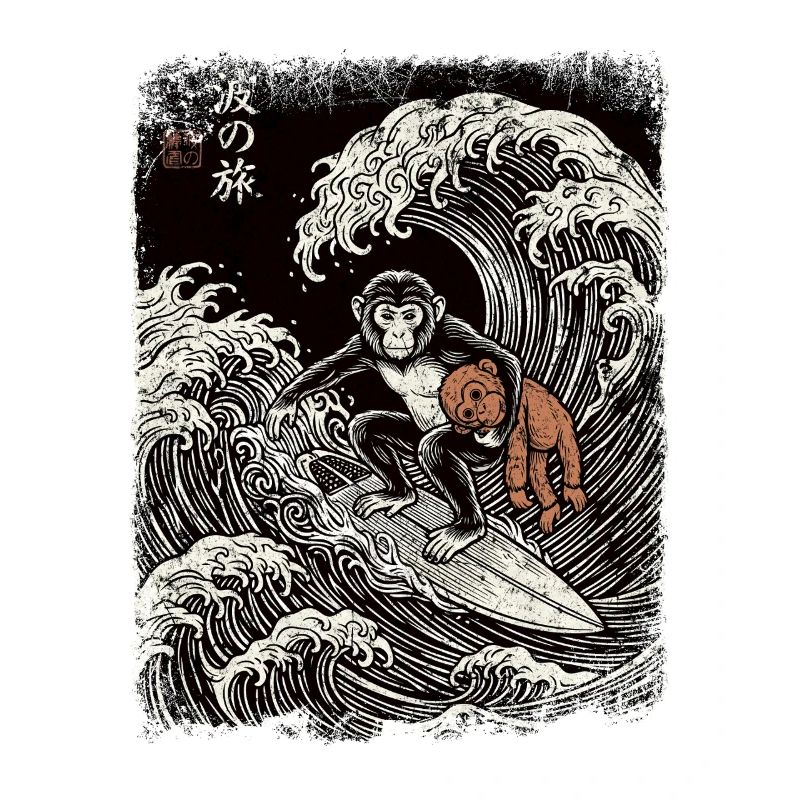 Ukiyo-e Baby Monkey Punch