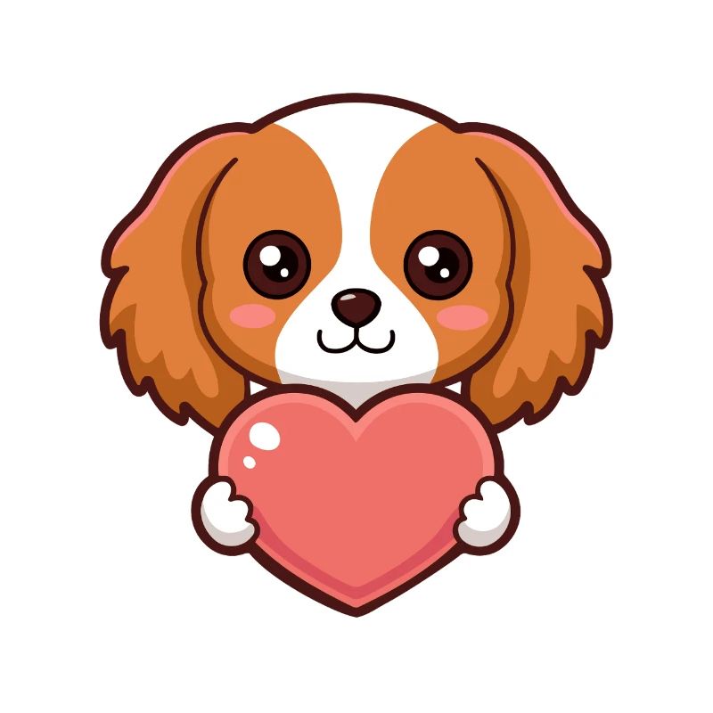 Chiot cœur mignon