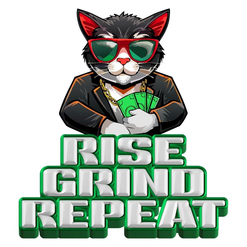 monte, grind, recommence - Motivation 3D pour le chat