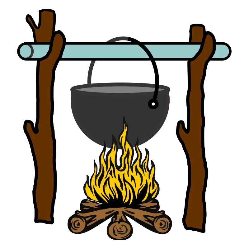 Pan on campfire survival